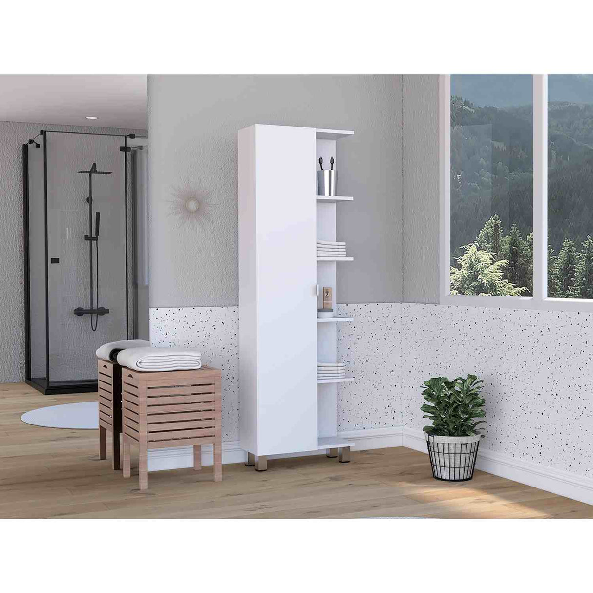 Mueble para Baño Malaga Blanco 51 cm Esquinero - Muebles para Baño | Bylmo