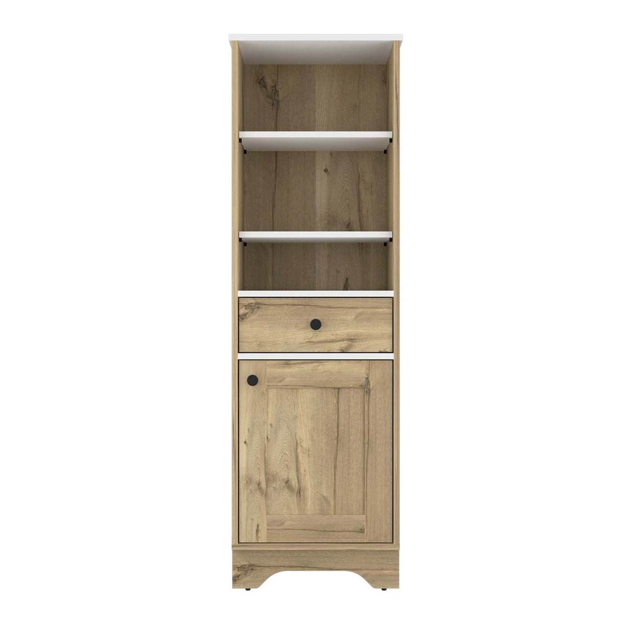 Mueble Columna para Baño Malaga Duna 33x142cm con Un Cajón y con Dos Entrepaños - Muebles para Baño | Bylmo