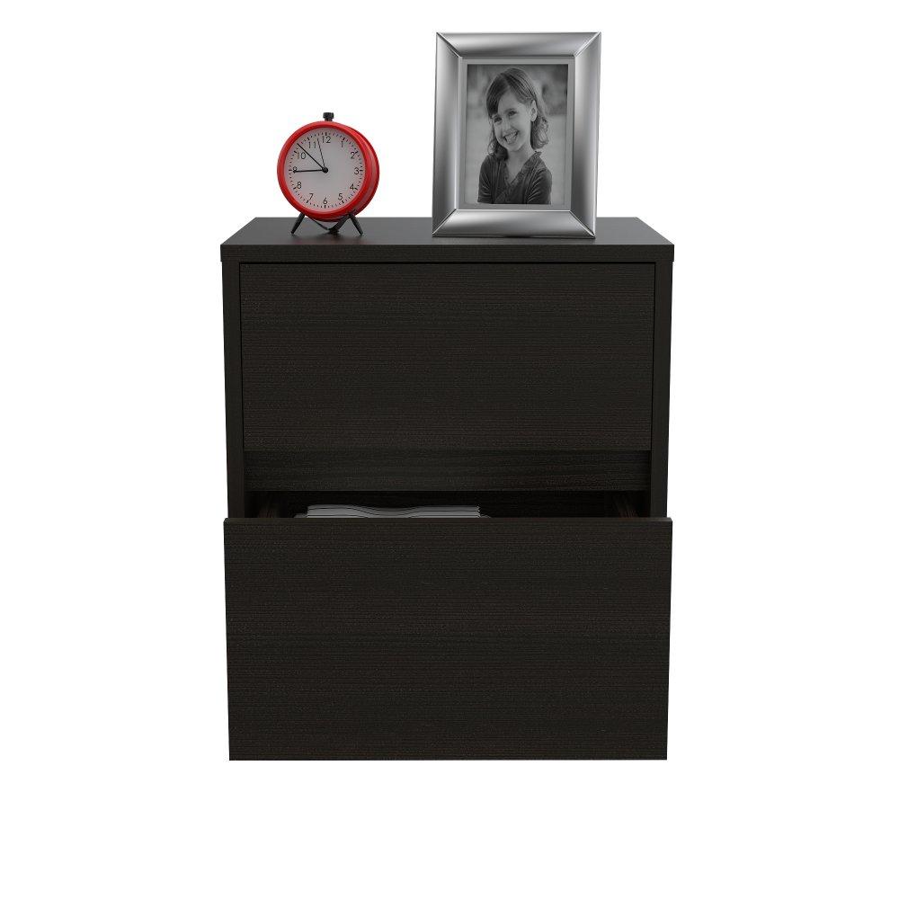 Mesa de Noche Trivor Wengue 40x47.2cm con Dos Cajones - Mesas de Noche | Bylmo