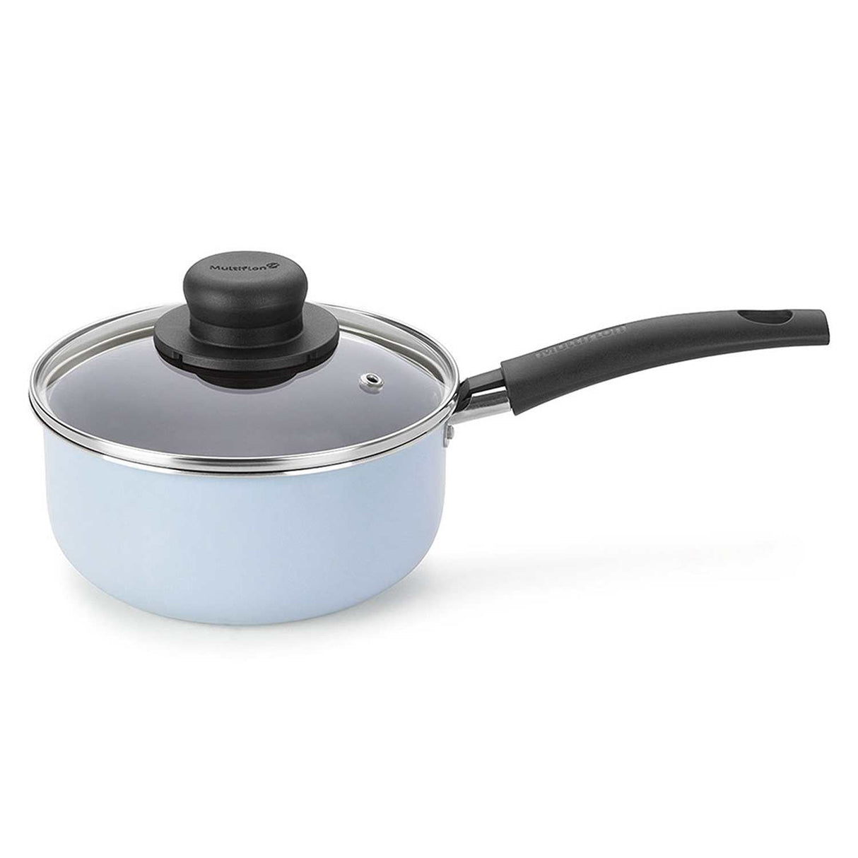 Olla Blue Aluminio 34 cm con Tapa y Olla Blue 35 cm con Tapa Azul Celeste - Ollas y Sartenes | Bylmo
