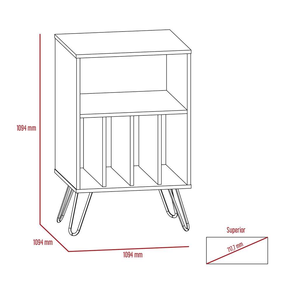 Optimizador de Espacios Vassel Miel 50x80cm Rectangular con Dos Compartimientos - Mesas | Bylmo