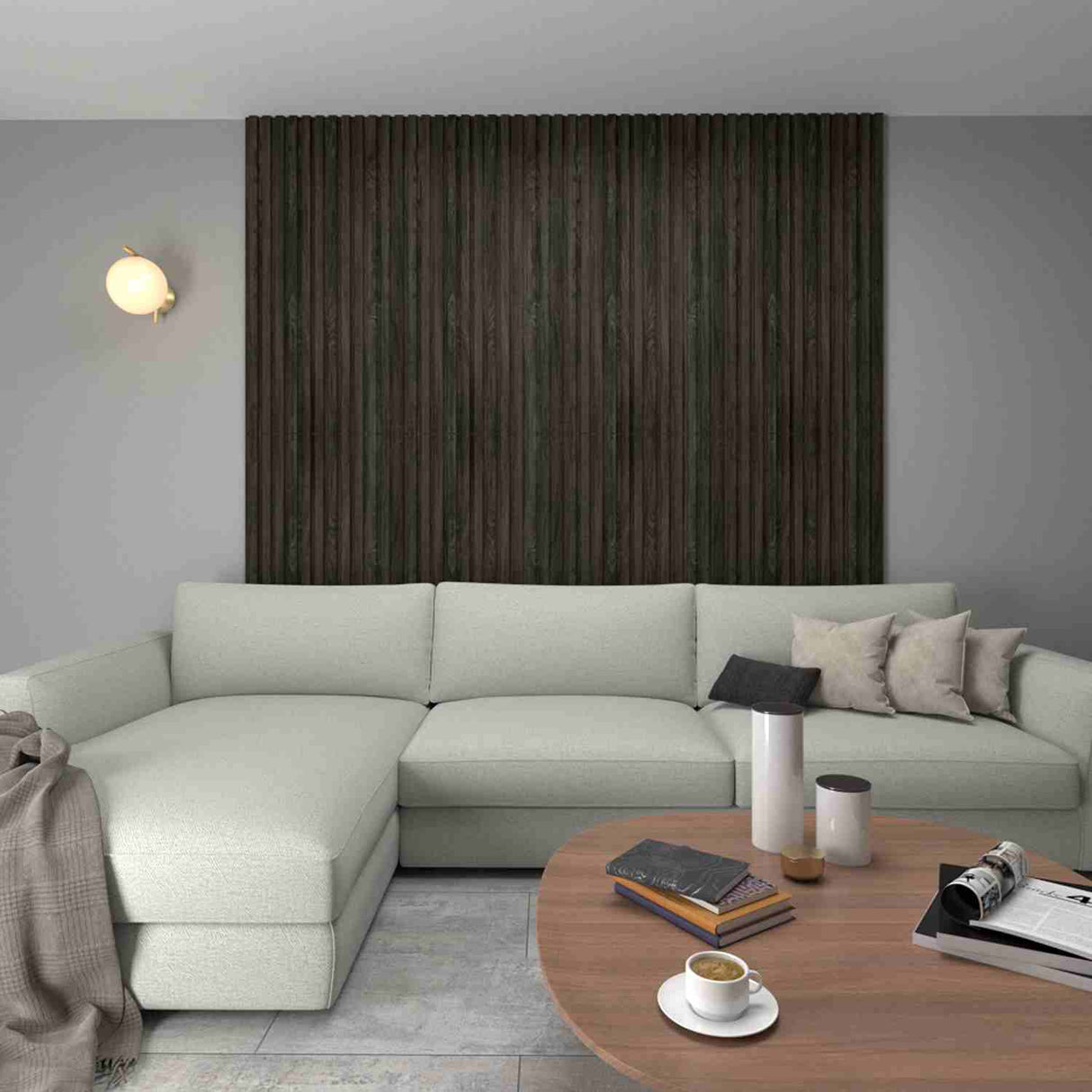 Set x 2 Paneles Ranurados 3D PanelArt Carbon - Paneles de Pared | Bylmo