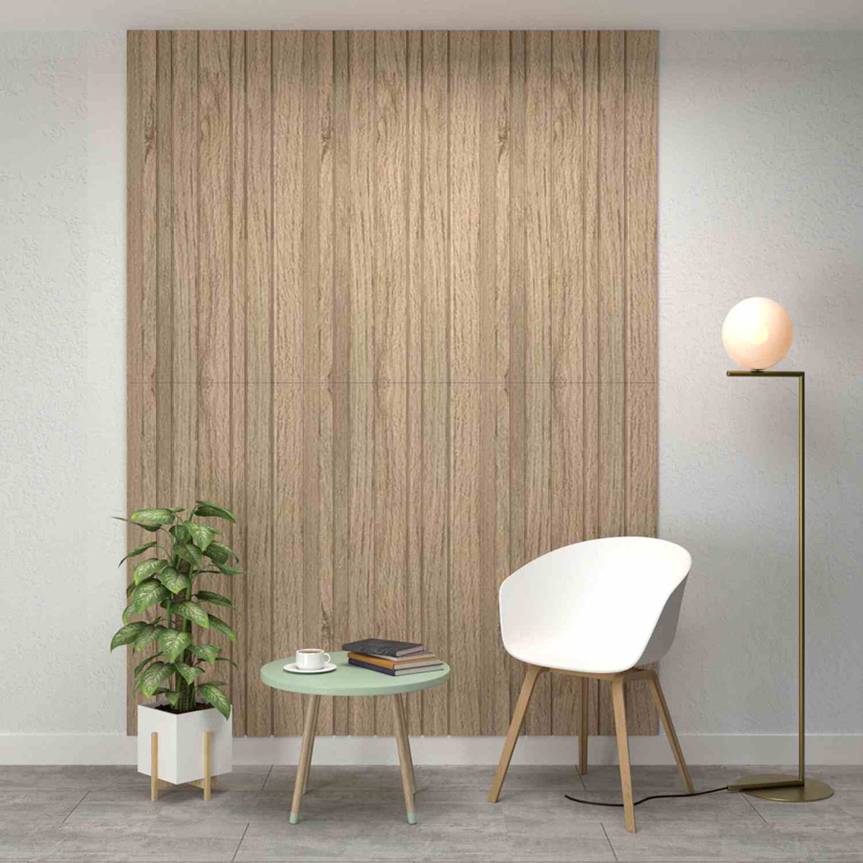 Panel Ranurado X 2 60 cm Rovere Decorativo - Paneles de Pared | Bylmo