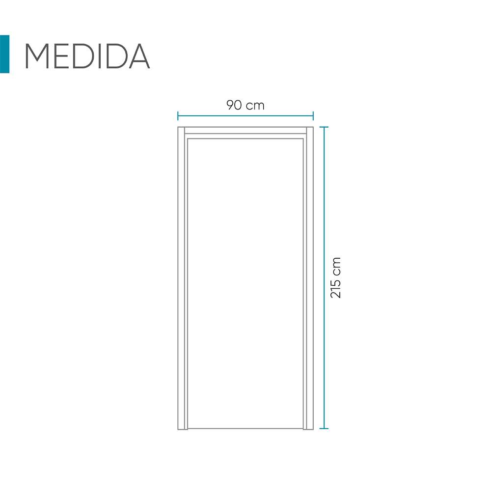 Kit Puerta con Marco Prakti Duna 90x215cm con Acabado Melaminado para Interiores y de Apertura Izquierda - Puertas | Bylmo