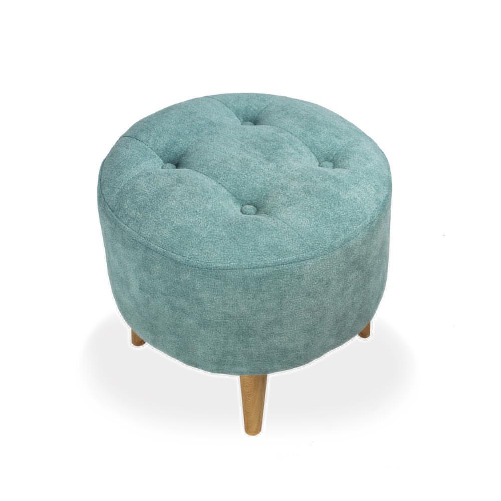 Puff Verde Menta 40x39cm De Un Puesto sin Apoya Brazos - Sillas | Bylmo