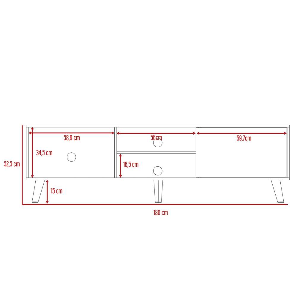 Rack Cincinnati Duna 180 cm con Una Puerta - Muebles para TV | Bylmo