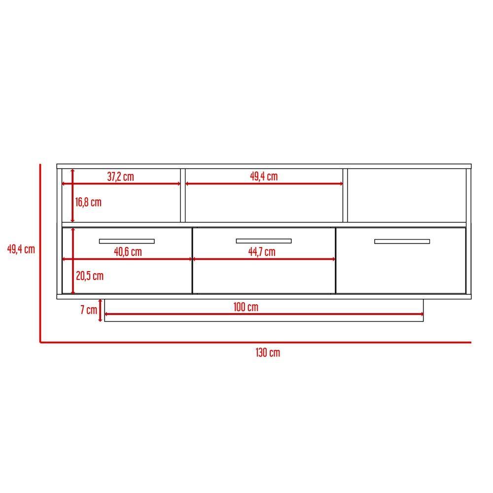 Rack Wema Wengue 130 cm con Dos Puertas y Un Cajón - Muebles para TV | Bylmo