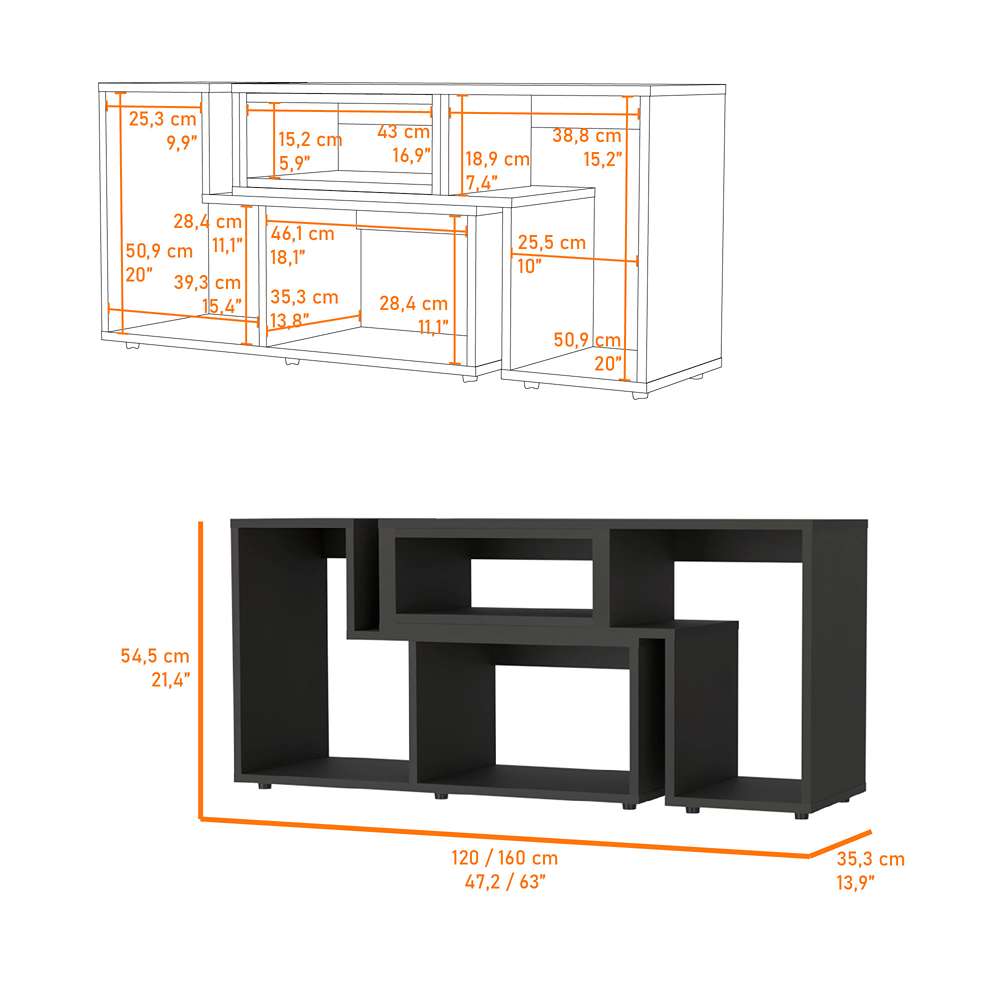 Rack Beijing Wengue 160 cm Extensible - Muebles para TV | Bylmo