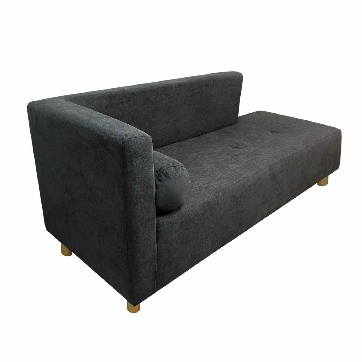 Sala Chaise Long Gris 163 cm con Sofá, Banqueta Baúl y Puff - Combos Sala | Bylmo