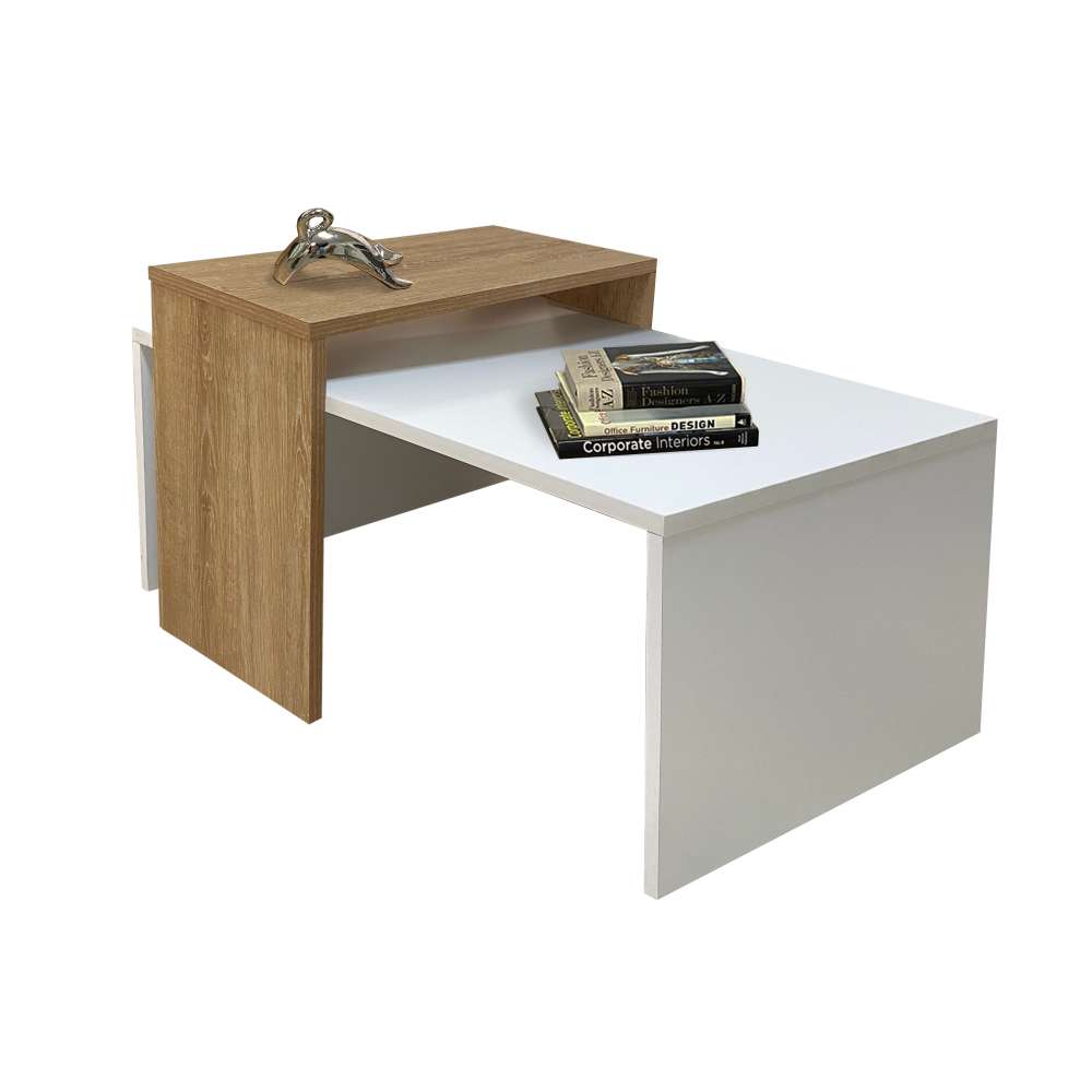 Mesa Frida Vienes y Blanco 45 cm Rectangular - Mesas | Bylmo