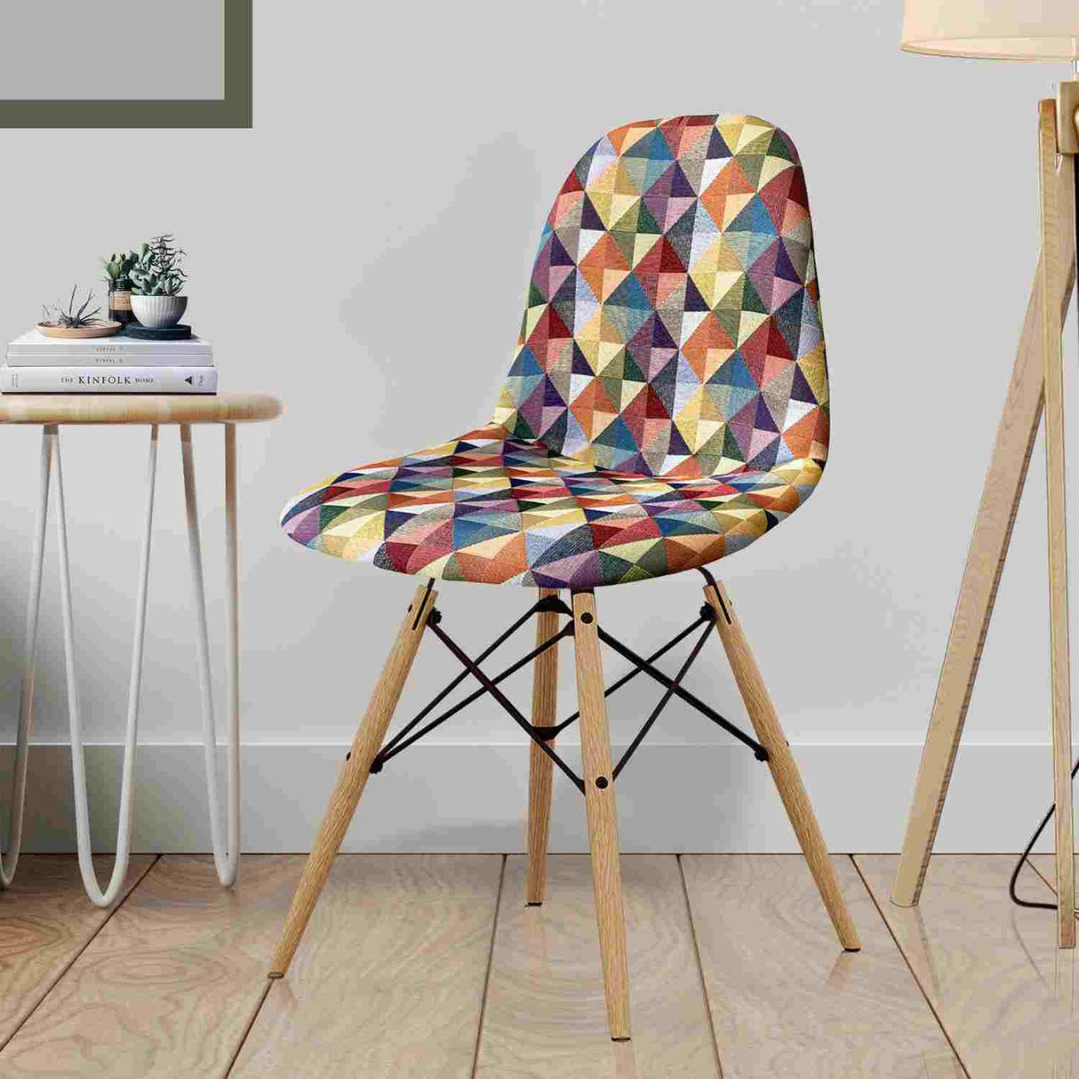 Set x 2 Sillas Aimes Multicolor 46x83cm Asiento Cuadrado con Espaldar - Sillas y Butacos | Bylmo