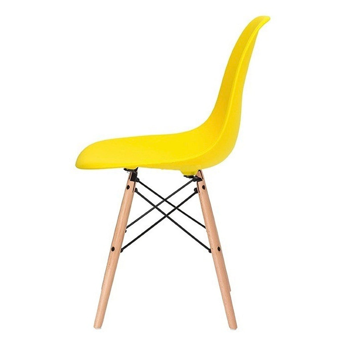 Set x 2 Sillas DKR Amarillo 47x81cm Asiento Cuadrado con Espaldar - Sillas y Butacos | Bylmo
