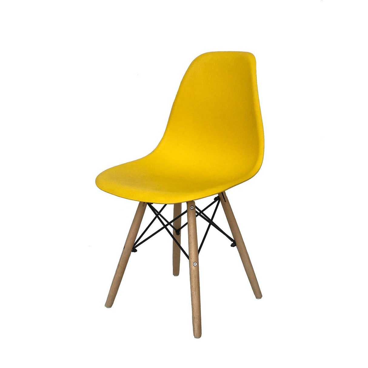 Set x 2 Sillas DKR Amarillo 47x81cm Asiento Cuadrado con Espaldar - Sillas y Butacos | Bylmo