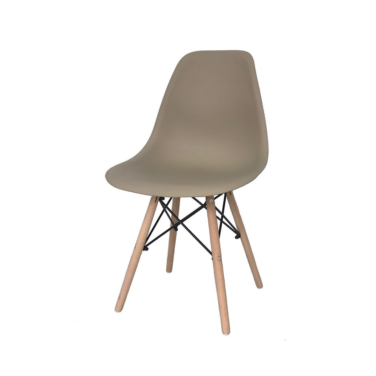 Set x 2 Sillas DKR Beige 47x81cm Asiento Cuadrado con Espaldar - Sillas y Butacos | Bylmo