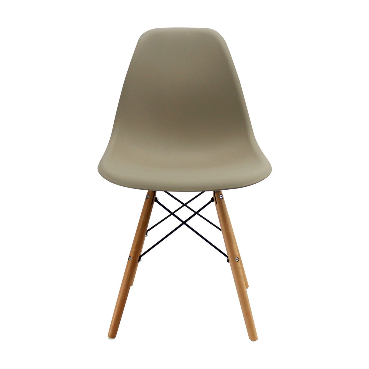 Set x 2 Sillas DKR Beige 47x81cm Asiento Cuadrado con Espaldar - Sillas y Butacos | Bylmo