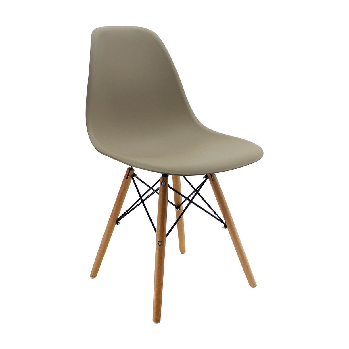 Set x 2 Sillas DKR Beige 47x81cm Asiento Cuadrado con Espaldar - Sillas y Butacos | Bylmo