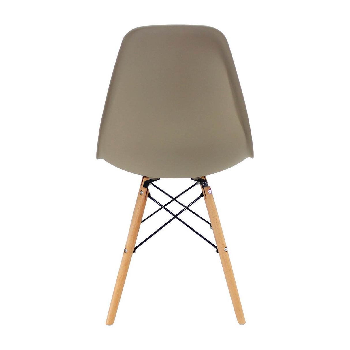 Set x 2 Sillas DKR Beige 47x81cm Asiento Cuadrado con Espaldar - Sillas y Butacos | Bylmo