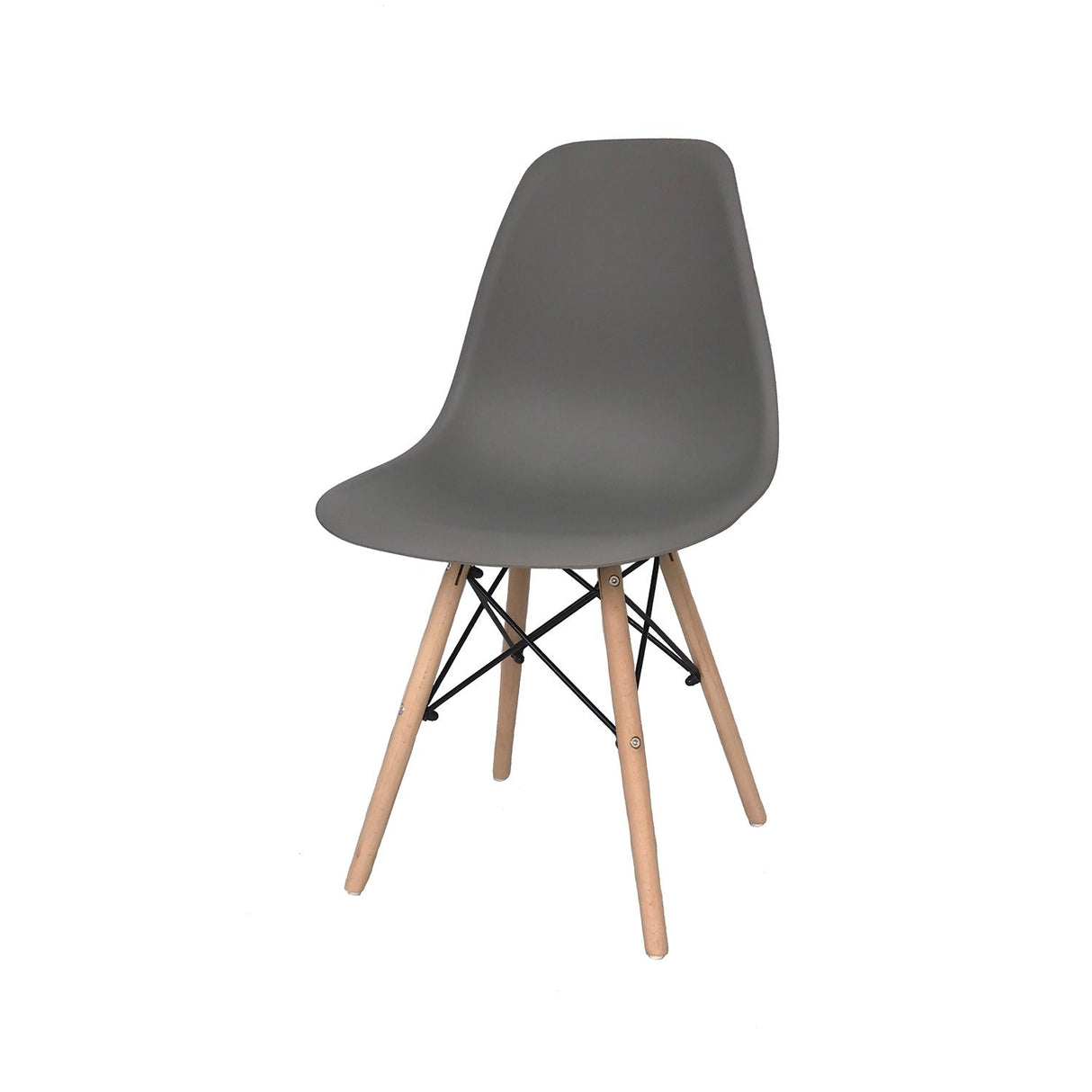 Set x 2 Sillas DKR Gris 47x81cm Asiento Cuadrado con Espaldar - Sillas y Butacos | Bylmo