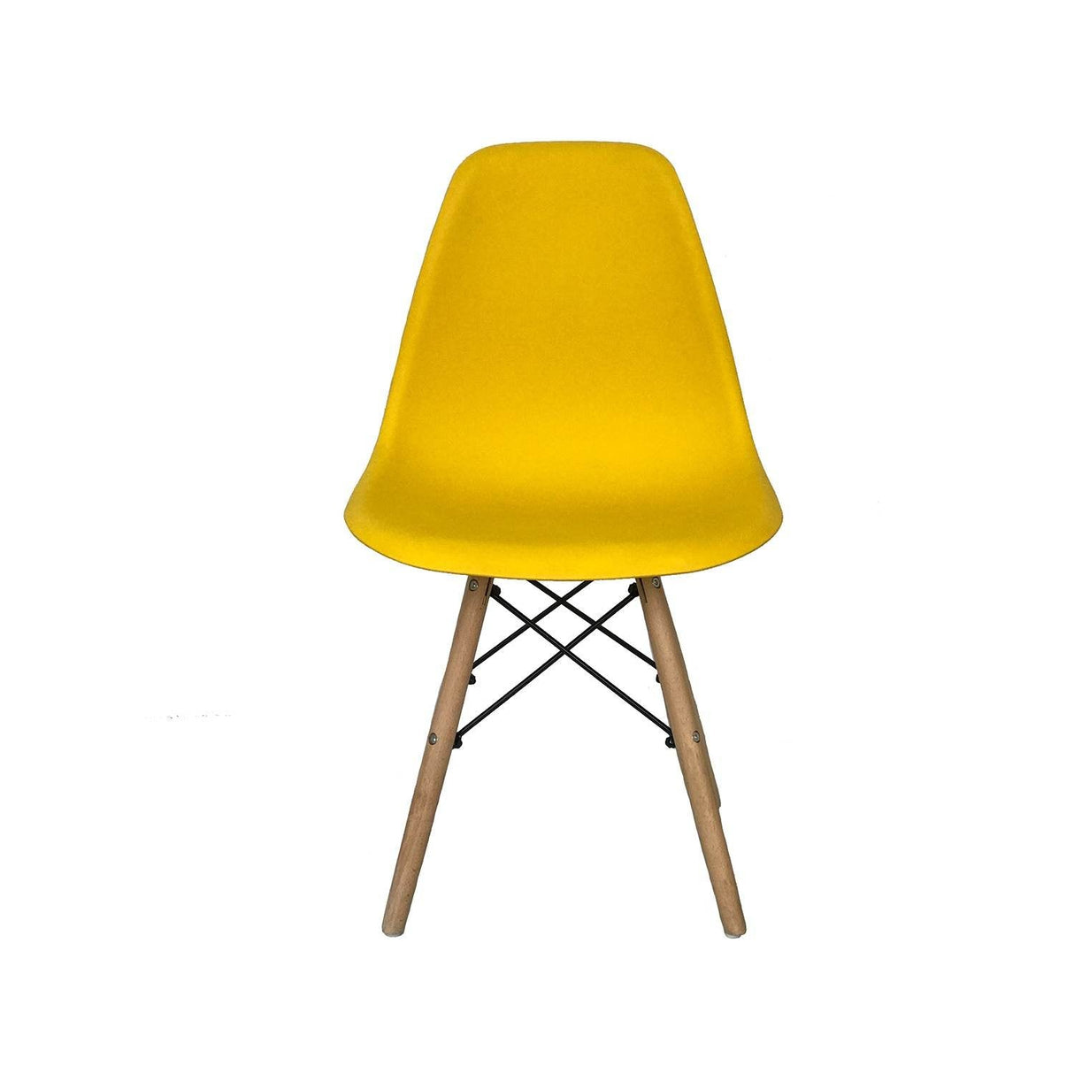 Set x 4 Sillas DKR Amarillo 47x81cm Asiento Cuadrado con Espaldar - Sillas y Butacos | Bylmo