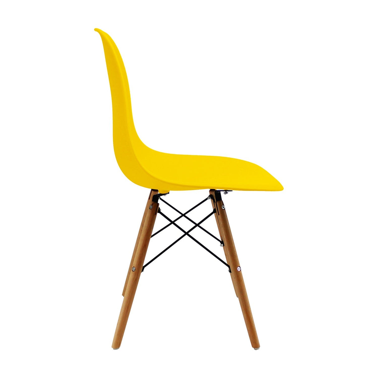 Set x 4 Sillas DKR Amarillo 47x81cm Asiento Cuadrado con Espaldar - Sillas y Butacos | Bylmo
