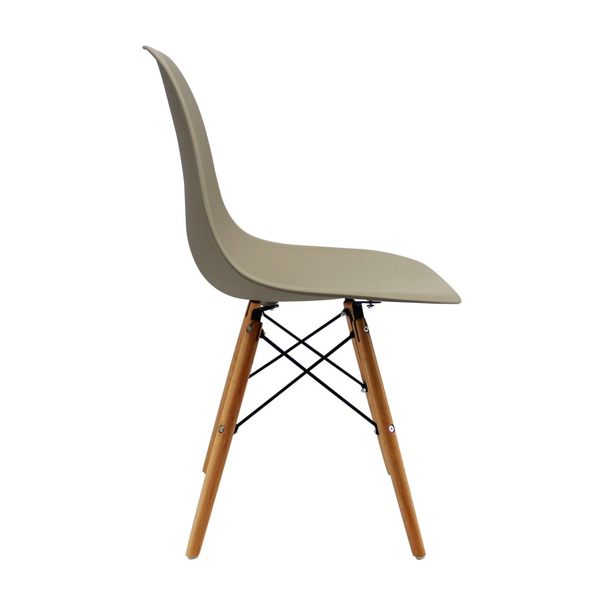 Set x 4 Sillas DKR Beige 47x81cm Asiento Cuadrado con Espaldar - Sillas y Butacos | Bylmo