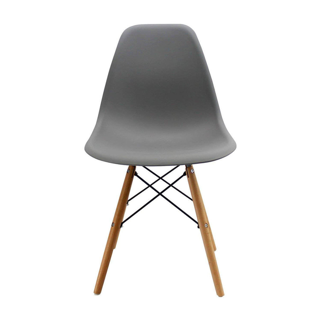 Set x 4 Sillas DKR Gris 47x81cm Asiento Cuadrado con Espaldar - Sillas y Butacos | Bylmo