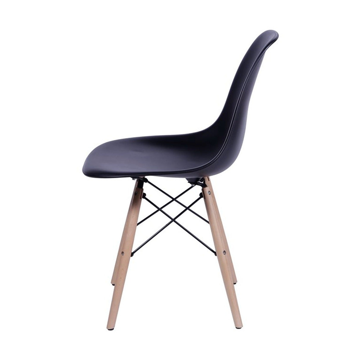 Set x 4 Sillas DKR Negro 47x81cm Asiento Cuadrado con Espaldar - Sillas y Butacos | Bylmo