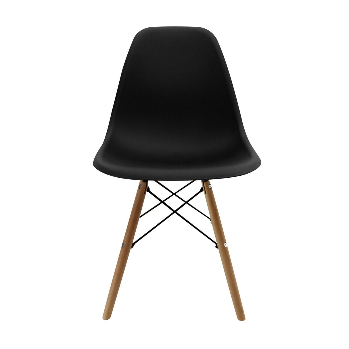 Set x 4 Sillas DKR Negro 47x81cm Asiento Cuadrado con Espaldar - Sillas y Butacos | Bylmo
