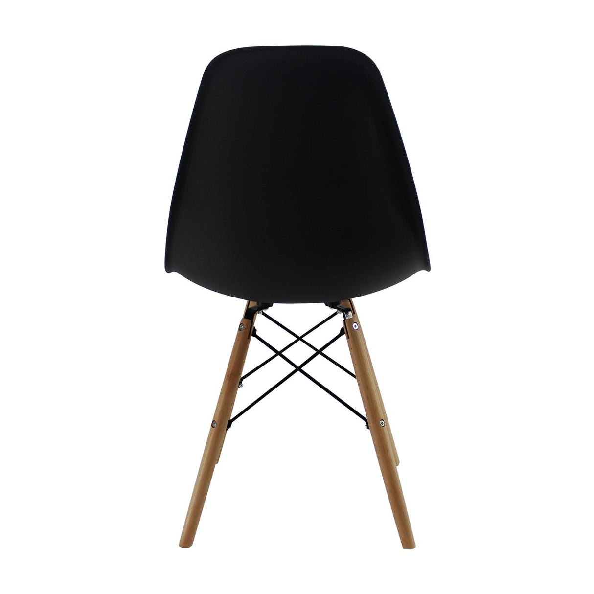 Set x 4 Sillas DKR Negro 47x81cm Asiento Cuadrado con Espaldar - Sillas y Butacos | Bylmo
