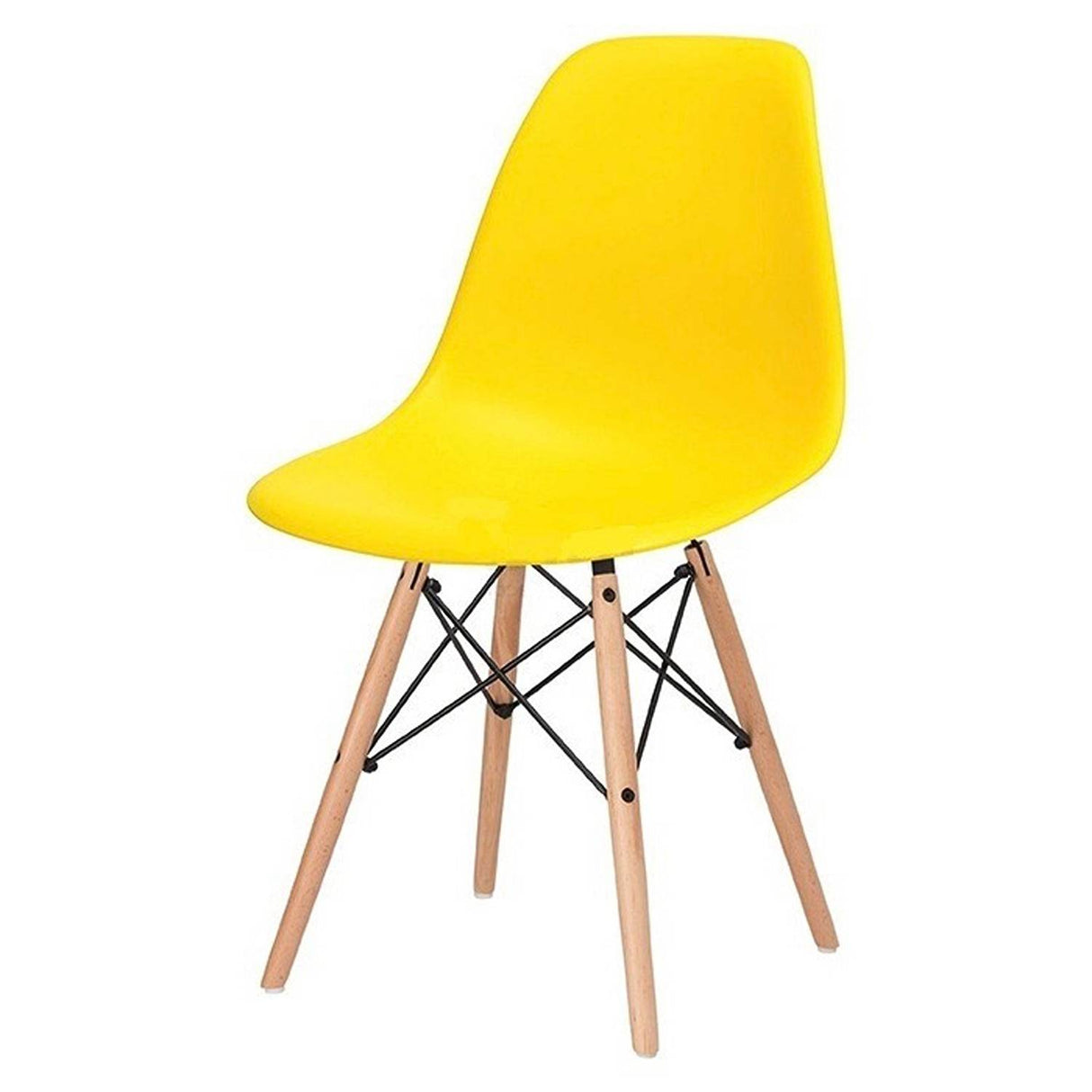 Set x 6 Sillas DKR Amarillo 47x81cm Asiento Cuadrado con Espaldar - Sillas y Butacos | Bylmo