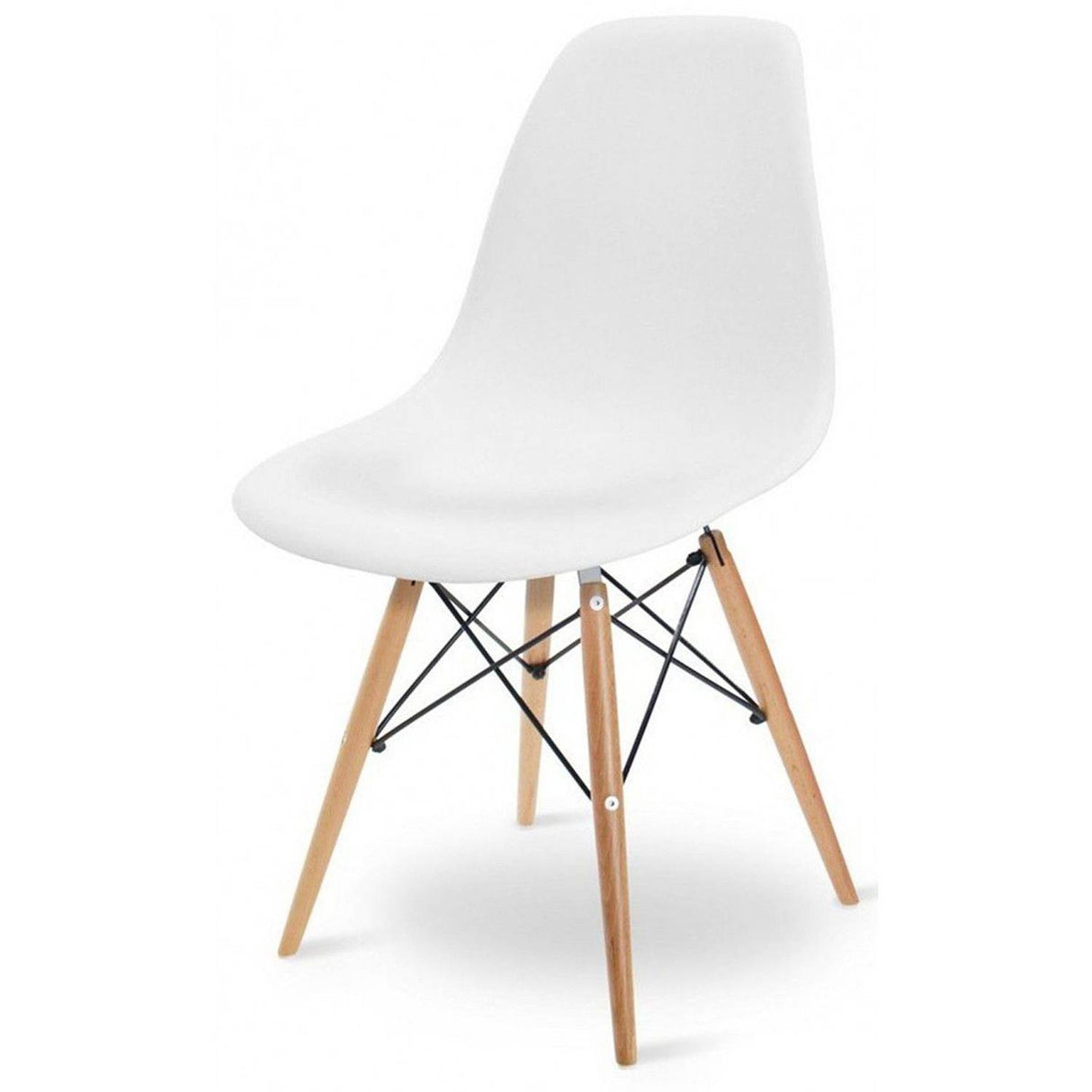 Set x 6 Sillas DKR Blanco 47x81cm Asiento Cuadrado con Espaldar - Sillas y Butacos | Bylmo