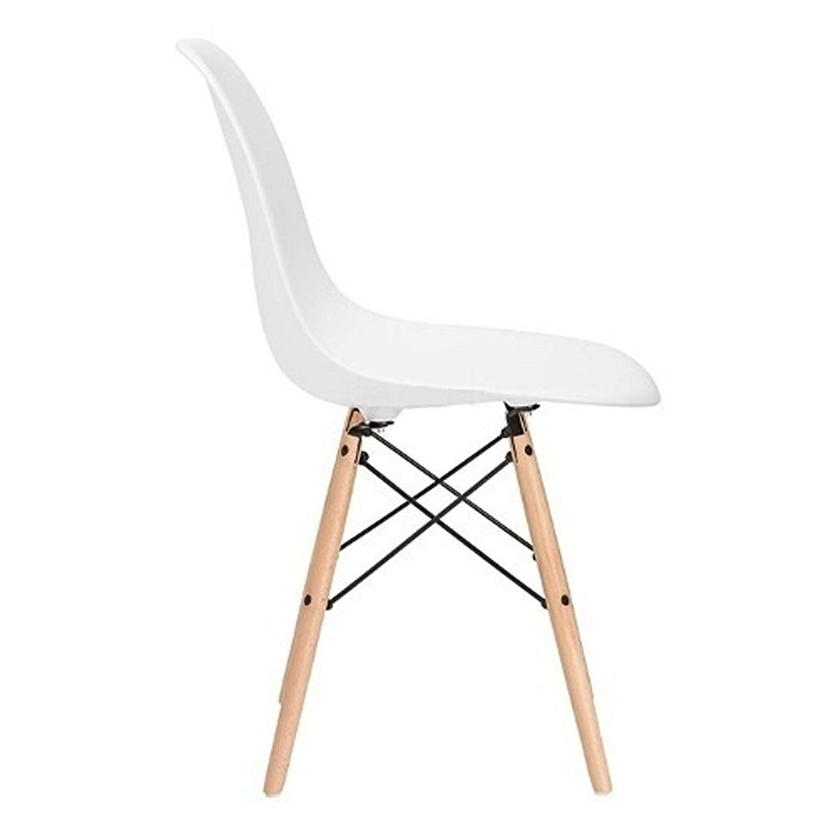 Set x 6 Sillas DKR Blanco 47x81cm Asiento Cuadrado con Espaldar - Sillas y Butacos | Bylmo