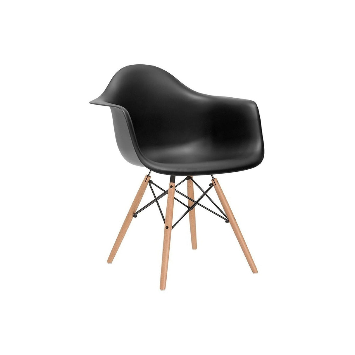 Silla 5 Cero Negro 44x82cm Asiento Cuadrado con Espaldary con Apoya Brazos - Sillas y Butacos | Bylmo