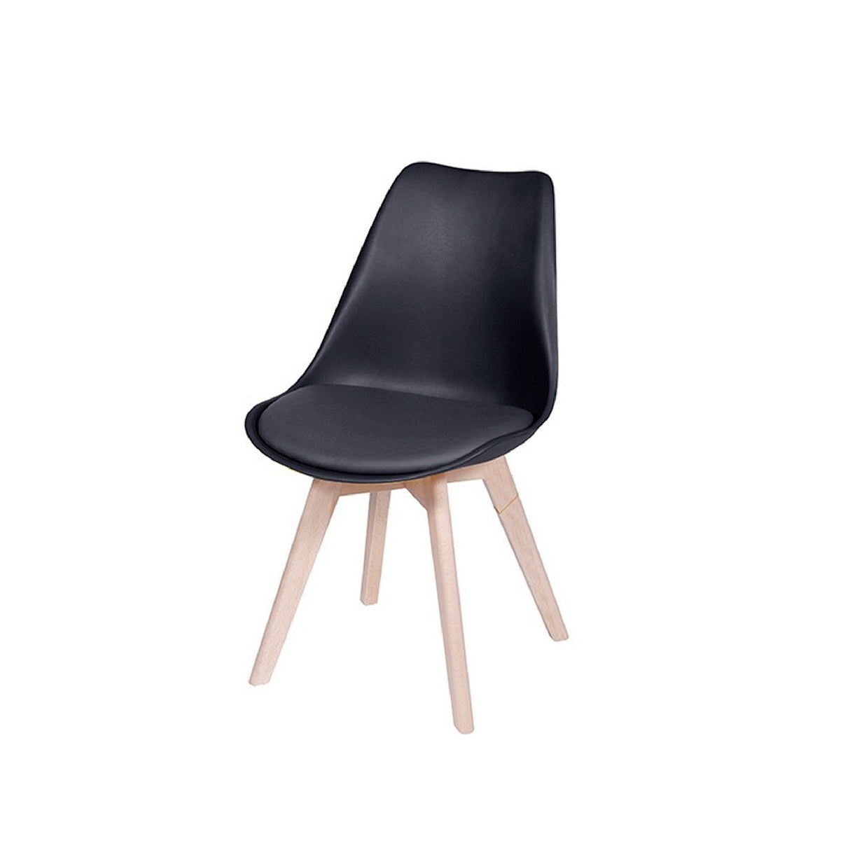Silla 5 Cincuenta Negro 43x83cm Asiento Cuadrado con Espaldar - Sillas y Butacos | Bylmo