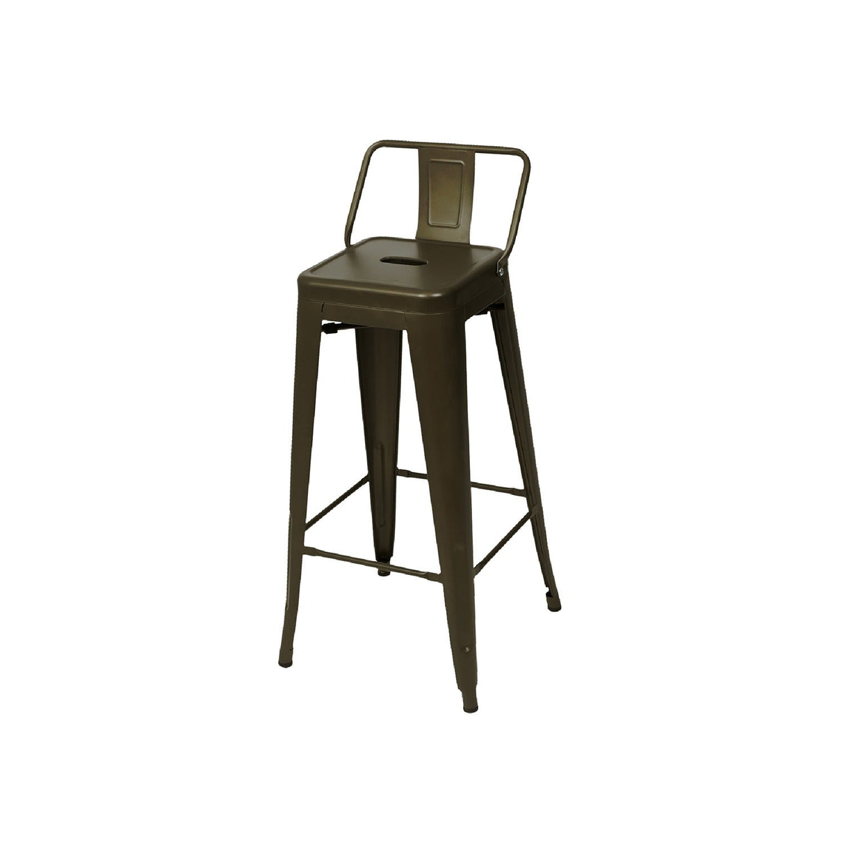 Silla 5 Nueve Bronce 41x66cm Asiento Cuadrado con Espaldar - Sillas y Butacos | Bylmo