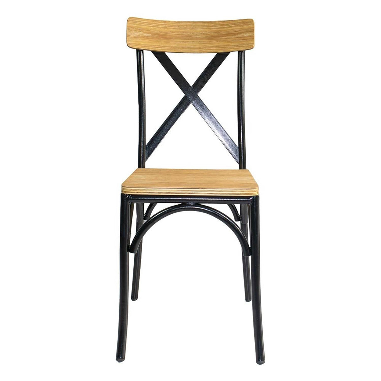 Silla Baixo Caramelo 35 cm con Espaldar y Patas Metálicas - Sillas y Butacos | Bylmo