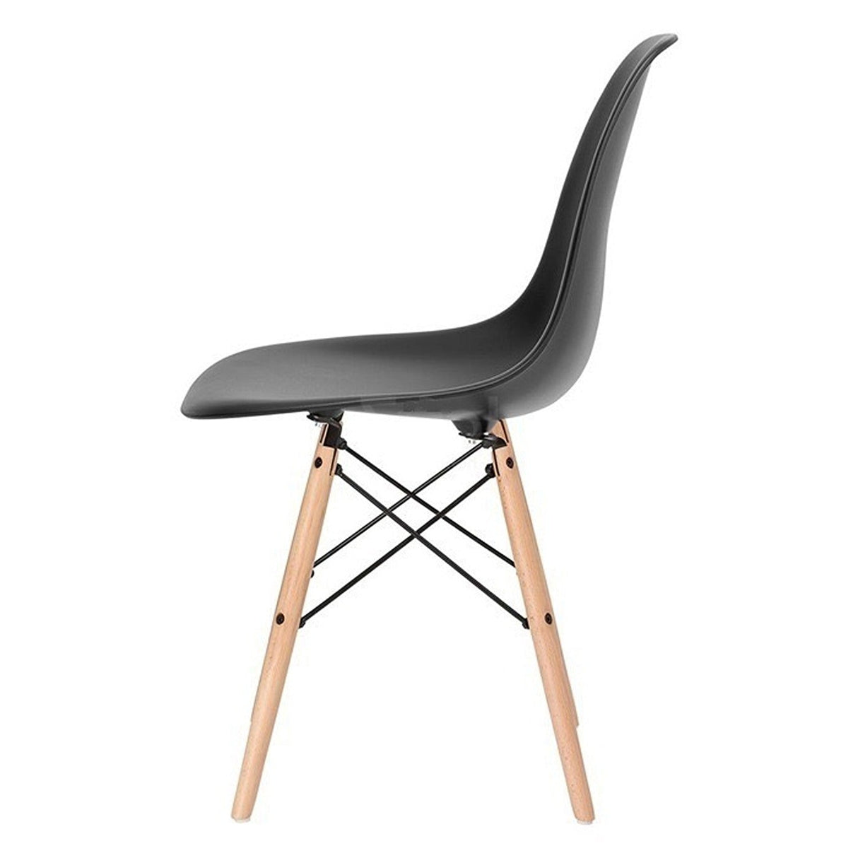 Silla DKR Negro 47x81cm Asiento Cuadrado con Espaldar - Sillas y Butacos | Bylmo