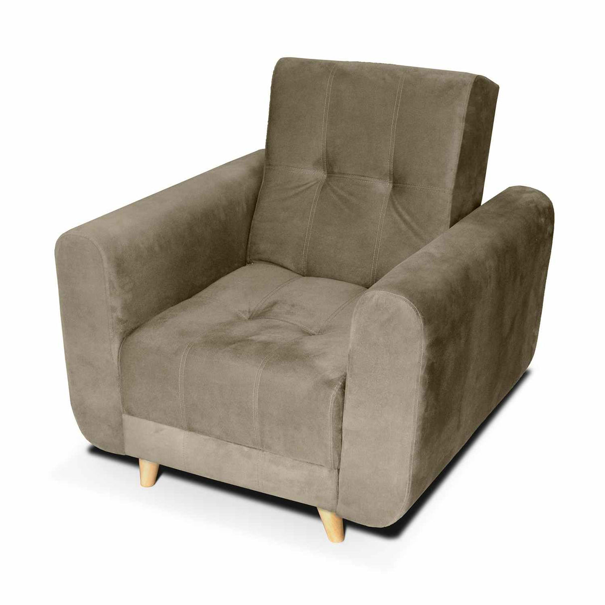 Silla Poltrona Archer Camel 85x90cm De Un Puesto Reclinable con Apoya Brazos - Sofas y Poltronas | Bylmo