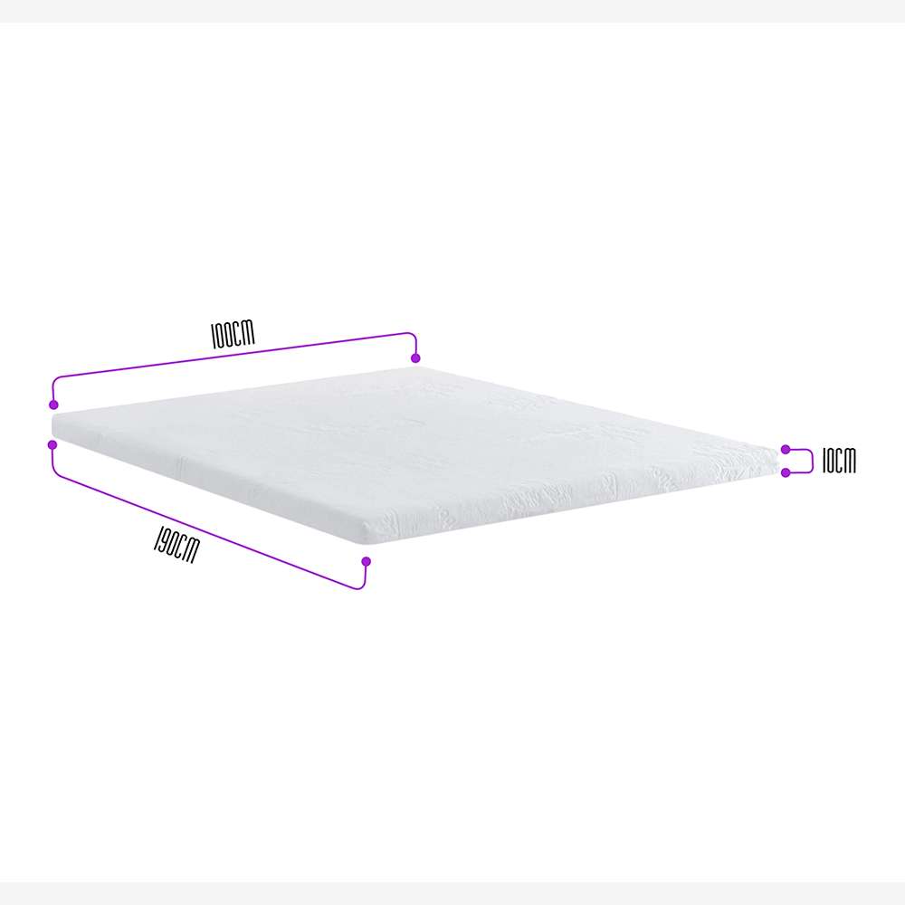 Sobrecolchón Topper Sencilla 100 cm Con memoria - Sobrecolchon | Bylmo