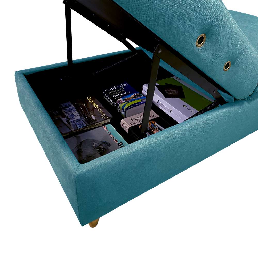 Sofa Cama Paris Verde 67 cm con Baúl - Sofas | Bylmo