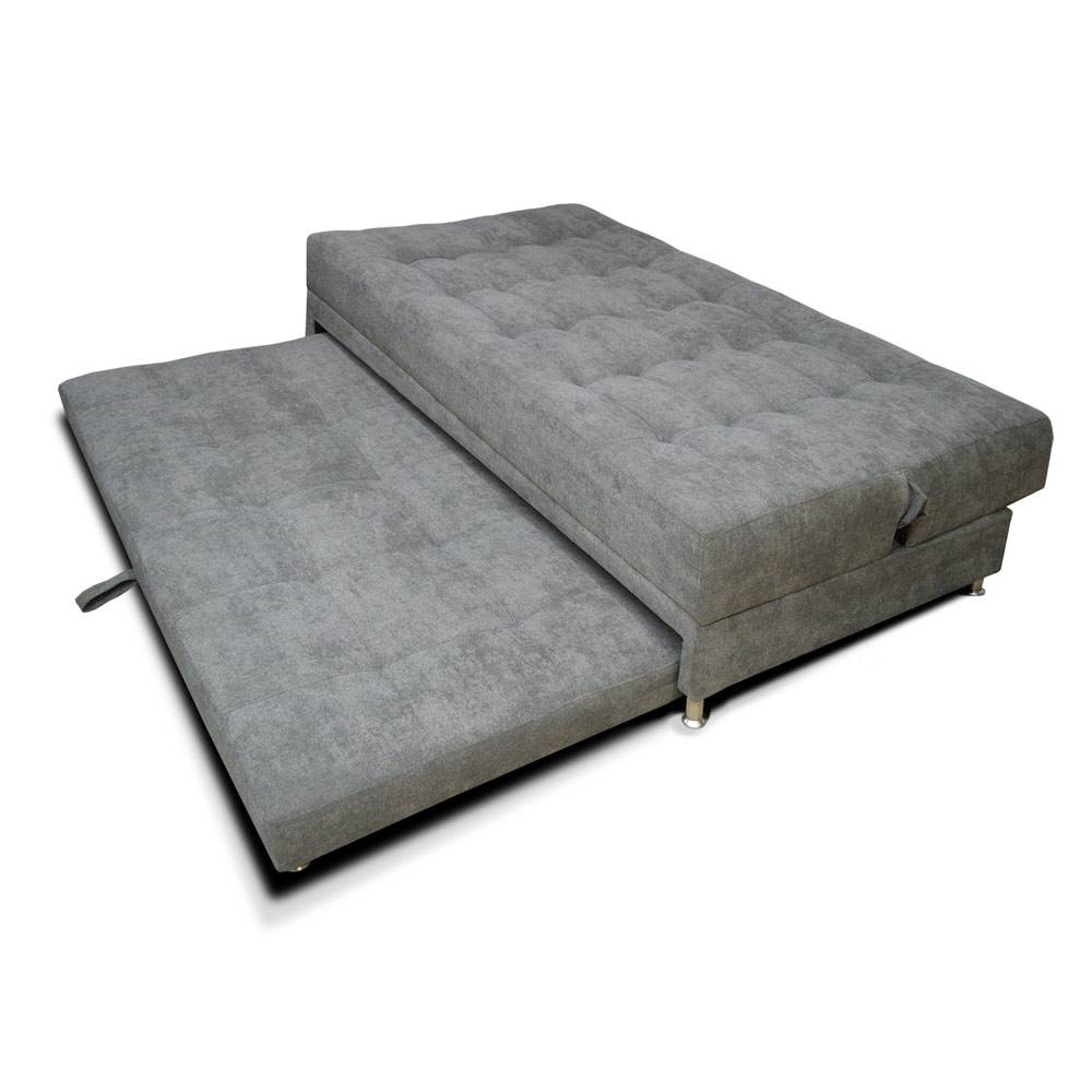 Sofá Cama Cama Gris 180x90cm De 3 Puestos Reclinable sin Apoya Brazos - Sofas | Bylmo