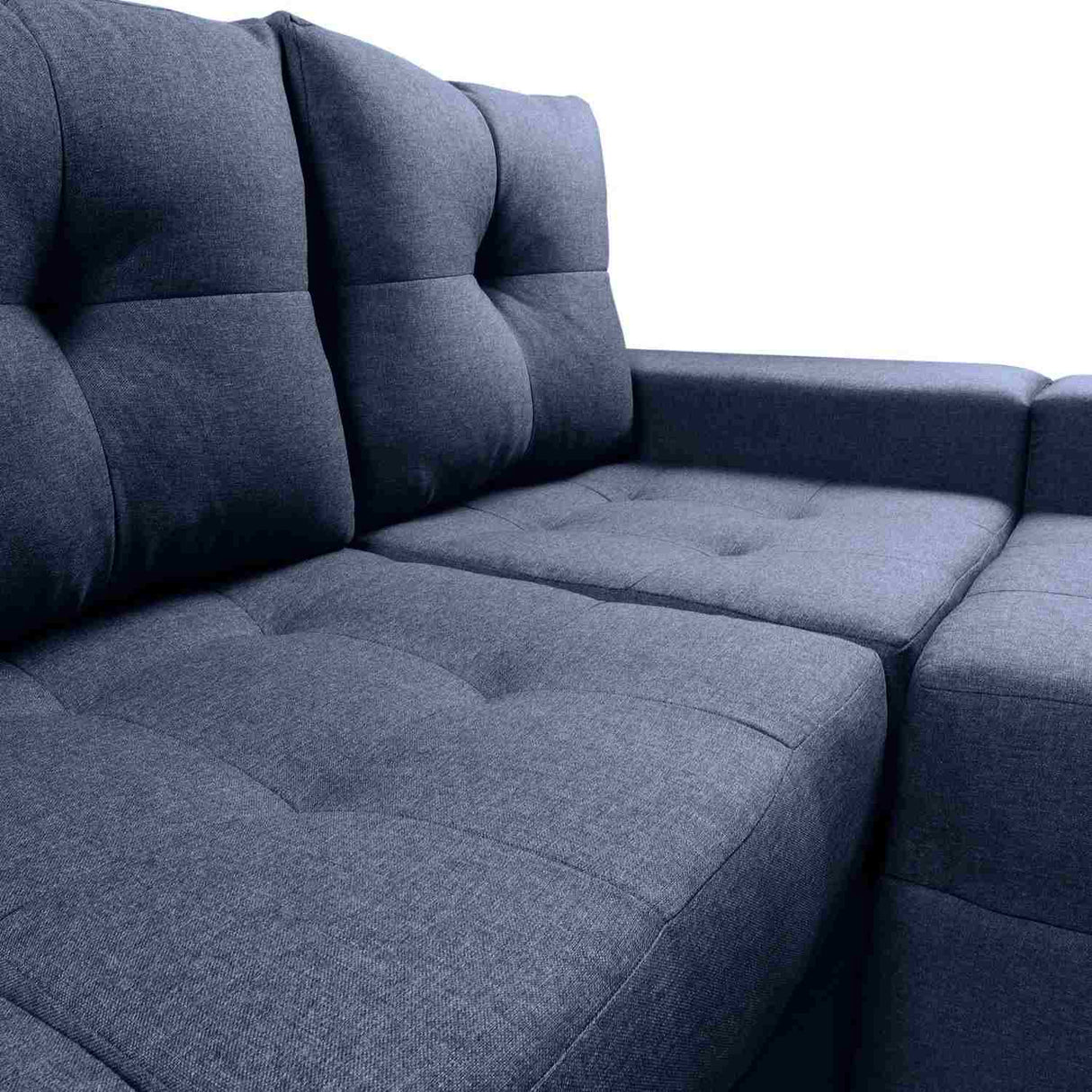 Sofá en L Burano Azul 200x92cm De 4 Puestos con Apoya Brazos y Modular - Sofas y Poltronas | Bylmo