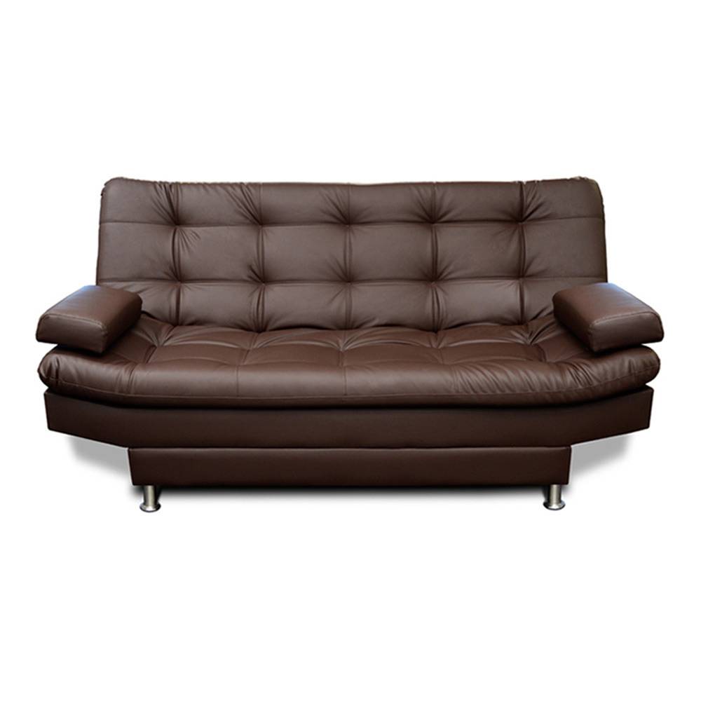 Sofá Cama Carvallo Cafe 185x95cm De 3 Puestos Reclinable con Apoya Brazos - Sofas | Bylmo