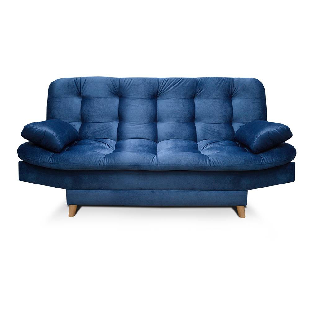 Sofá Cama Fendik Azul 185x95cm De 3 Puestos Reclinable con Apoya Brazos - Sofas | Bylmo