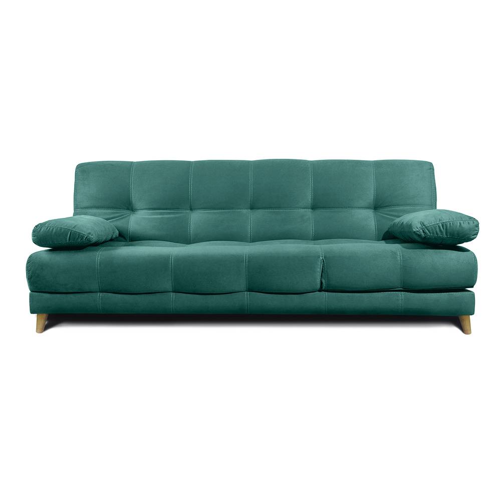 Sofá Cama Martins Turquesa 190x90cm De 3 Puestos Reclinable con Apoya Brazos - Sofas | Bylmo