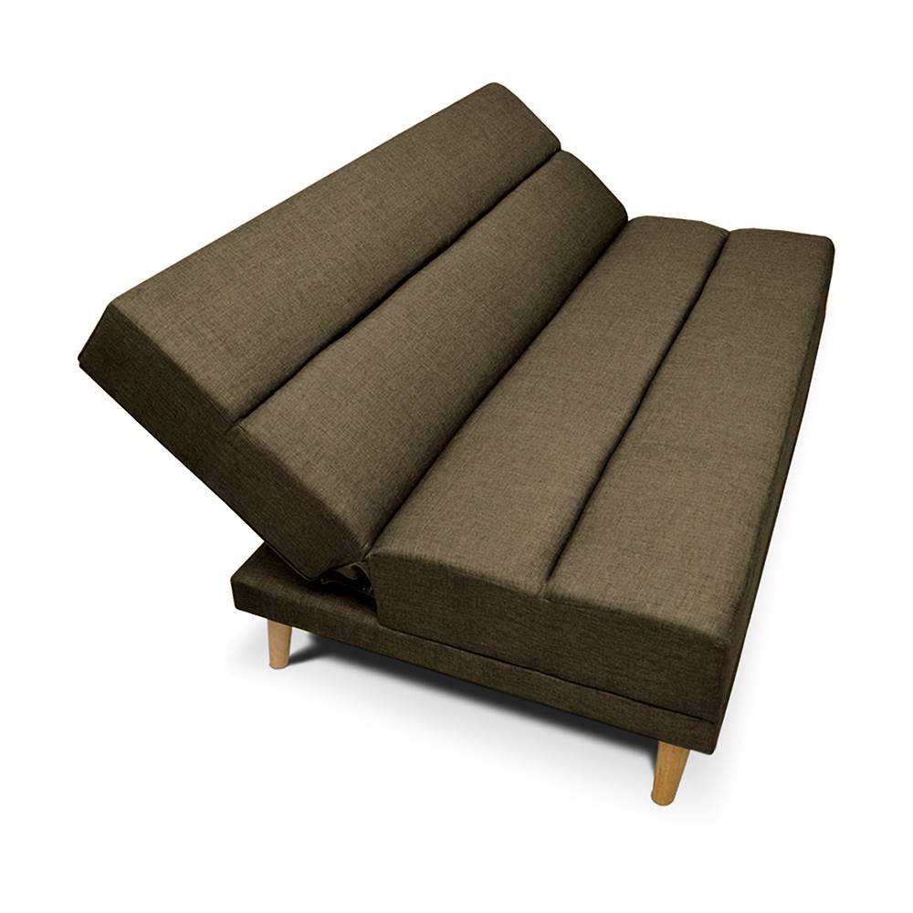 Sofá Cama Souza Cafe 180x85cm De 3 Puestos Reclinable sin Apoya Brazos - Sofas | Bylmo