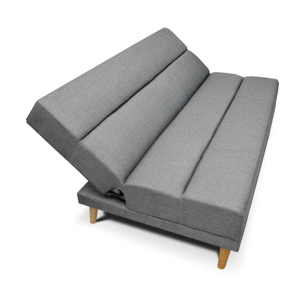 Sofá Cama Souza Gris 180x85cm De 3 Puestos Reclinable sin Apoya Brazos - Sofas | Bylmo