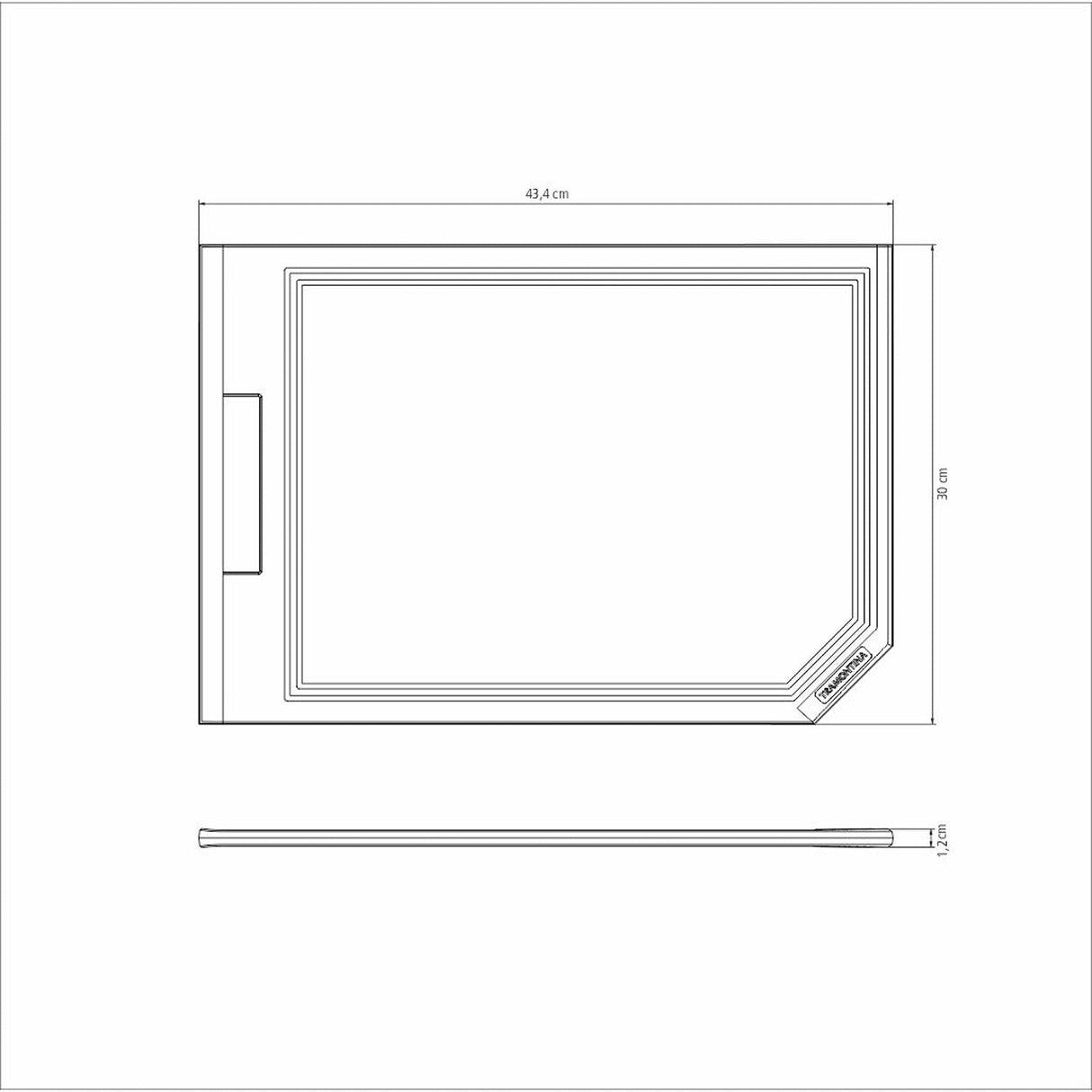 Tabla de Corte Rectangular Churrasco Black Negro 30 cm Para Asados en Polipropileno - Utensilios y Accesorios | Bylmo