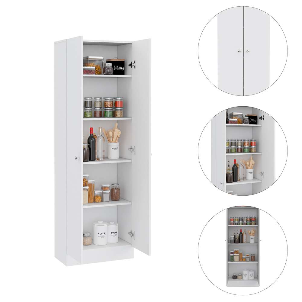 Alacena Z60 Blanco 60 cm con Dos Puertas y Entrepaños - Alacenas y Muebles Microondas | Bylmo