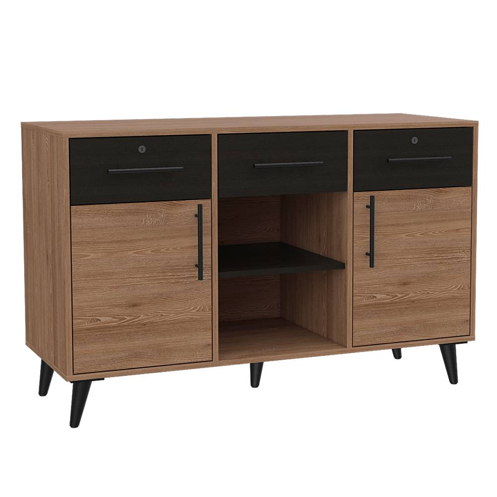 Arrimo Bilbao Miel 116.8x75cm con Tres Cajones y con Seis Compartimientos - Bifes | Bylmo